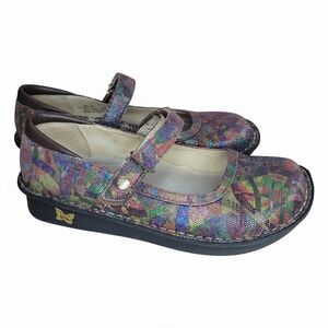 ​Alegria Belle BEL-181 Metallic Multicolor Prism Mary Jane Shoes EU 38 US 8/8.5
